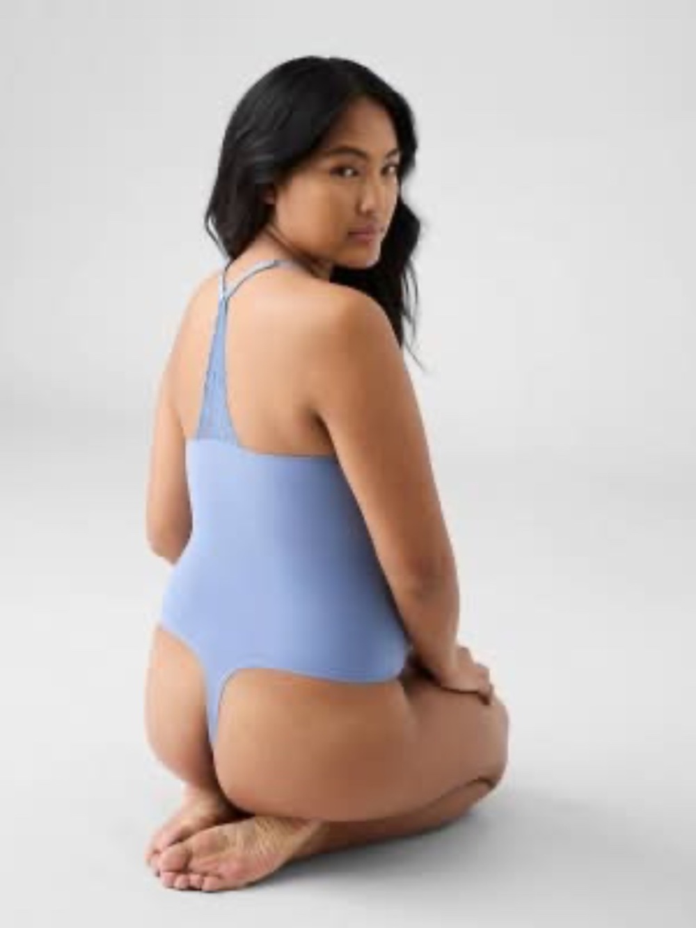 True & Co racerback thong bodysuit